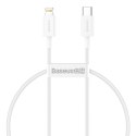 Kabel USB-C do Lightning Baseus Superior Series, 20W, PD, 0.25m (biały)