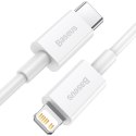 Kabel USB-C do Lightning Baseus Superior Series, 20W, PD, 0.25m (biały)