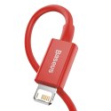 Kabel USB do Lightning Baseus Superior Series, 2.4A, 1m (czerwony)