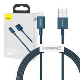 Kabel USB do Lightning Baseus Superior Series, 2.4A, 1m (niebieski)