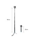 Selfie stick Telesin z plastikowym tripodem do kamer sportowych (GP-MNP-090-D)