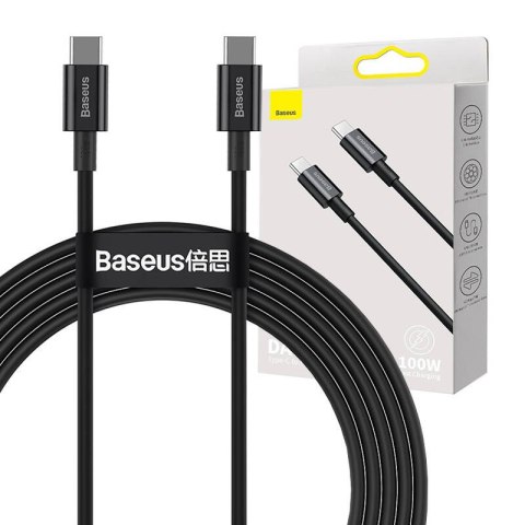 Kabel USB-C do USB-C Baseus Superior Series, 100W, 1m (czarny)