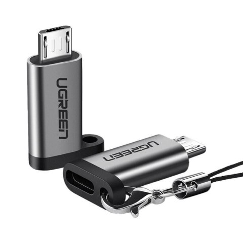 Adapter USB-C do micro USB UGREEN US282 (szary)