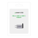 Adapter USB-C do micro USB UGREEN US282 (szary)