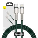 Kabel USB-C do Lightning Baseus Cafule, PD, 20W, 1m (zielony)