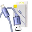 Kabel USB do Lightning Baseus Crystal Shine, 2.4A, 1.2m (fioletowy)