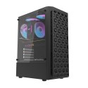 Obudowa komputerowa Darkflash DK300M Micro-ATX (czarna) + 3 wentylatory