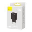 Ładowarka sieciowa Baseus Compact Quick Charger, 2x USB, 10.5W (czarna)