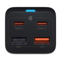 Ładowarka sieciowa Baseus GaN3 Pro, 2x USB-C, 2x USB, 65W (czarna)