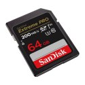 Karta pamięci SANDISK EXTREME PRO SDXC 64GB 200/90 MB/s UHS-I U3 (SDSDXXU-064G-GN4IN)