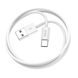 Kabel USB do USB-C VFAN X03, 3A, 1m (biały)