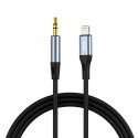 Kabel VFAN L05 Lightning do mini jack 3.5mm AUX, 1m (szary)