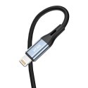 Kabel VFAN L05 Lightning do mini jack 3.5mm AUX, 1m (szary)