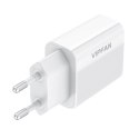 Ładowarka sieciowa VFAN E01, 1x USB, 2.4A + kabel Lightning (biała)