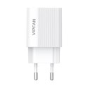 Ładowarka sieciowa VFAN E01, 1x USB, 2.4A + kabel Lightning (biała)