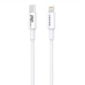 Ładowarka sieciowa VFAN E04, USB-C, 20W, QC 3.0 + kabel Lightning (biała)