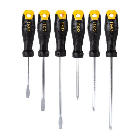 Zestaw wkrętaków Deli Tools EDL620006, z magnesem, 6 sztuk