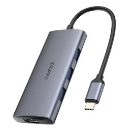 Adapter 7w1 Choetech HUB-M19 USB-C (srebrny)