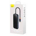 Hub 5w1 Baseus AcmeJoy series USB-C do 2xUSB 3.0 + USB 2.0 + USB-C PD + RJ45 (szary)