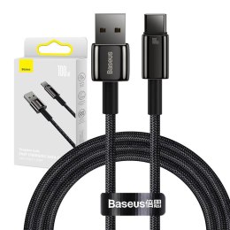 Kabel USB do USB-C Baseus Tungsten Gold, 100W, 1m (czarny)