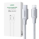 Kabel Lightning do USB-C 2.0 UGREEN PD 3A US304, 1m (srebrny)