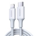 Kabel USB-C do Lightning UGREEN US171, 3A, 0.25m (biały)