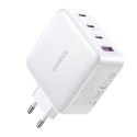 Ładowarka sieciowa UGREEN 15337 Nexode, 3xUSB-C, USB-A 3.0, PD3.0, QC4.0, GaN, 100W (biała)