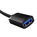 Przedłuzacz Baseus USB 3.0 męski do żeński, AirJoy series, 2m (czarny)