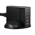 Ładowarka sieciowa Blitzwolf BW-S25, 75W, 3x USB + 3x USB-C (czarna)