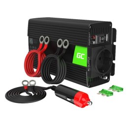 Przetwornica napięcia Green Cell Inwerter 12V do 230V 500W/1000W (czysta sinusoida)