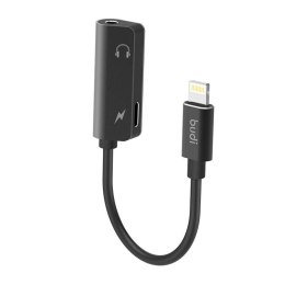 Adapter Lightning do AUX mini jack 3.5mm + Lightning Budi (czarny)