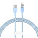 Kabel szybko ładujący Baseus Explorer USB do Lightning 2.4A 1M (niebieski)