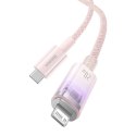 Kabel szybko ładujący Baseus USB-C do Lightning Explorer Series 20W (różowy)