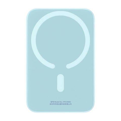 Powerbank magnetyczny Baseus Magnetic Mini 6000mAh, USB-C 20W MagSafe (niebieski)