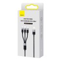 Kabel szybkiego ładowania Baseus StarSpeed USB do M+L+C 3.5A 0.6M(BLack)