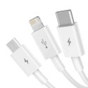 Kabel szybkiego ładowania Baseus Superior Data USB do M+L+C 3.5A 1M(White)