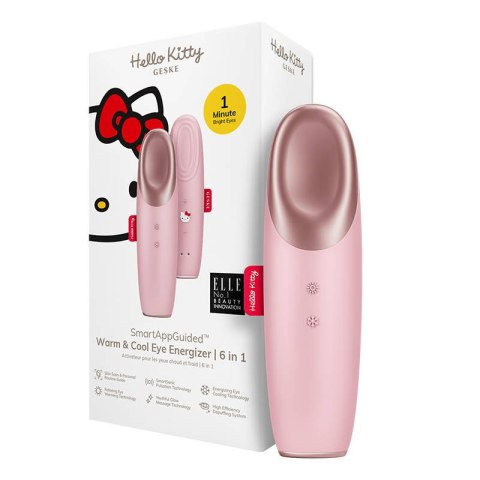 Masażer do oczu Cool & Warm 6w1 Geske z Aplikacją (Hello Kitty różowy)