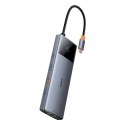 Hub 10w1 Baseus Metal Gleam II Series, USB-C do 1xHDMI, USB-A (10Gbps), USB-C, 2xUSB-A, Ethernet RJ45, karta SD/TF, mini-jack 3,