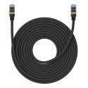 Kabel sieciowy w oplocie kat. 7 Baseus Ethernet RJ45, 10Gbps, 15m (czarny)