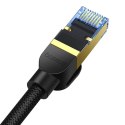 Kabel sieciowy w oplocie kat. 7 Baseus Ethernet RJ45, 10Gbps, 15m (czarny)