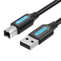 Kabel USB 2.0 A do USB-B z rdzeniem ferrytowym Vention COQBL 2A 10m czarny PVC