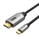 Kabel USB-C do HDMI 2.0 Vention CRBBF 1m, 4K 60Hz (Czarny)