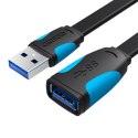 Płaski przedłużacz USB3.0 Vention VAS-A13-B300 3m czarny