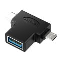 Adapter OTG USB 3.0 do USB-C i micro USB Vention CDIB0