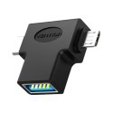 Adapter OTG USB 3.0 do USB-C i micro USB Vention CDIB0