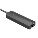 Hub USB-C do 3x USB 2.0, RJ45, Micro USB Vention TGOBB 0,15m Czarny