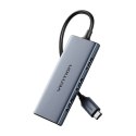 Hub USB-C do HDMI, 3x USB 3.0, SD, TF Vention TOOHB 0,15m Szary