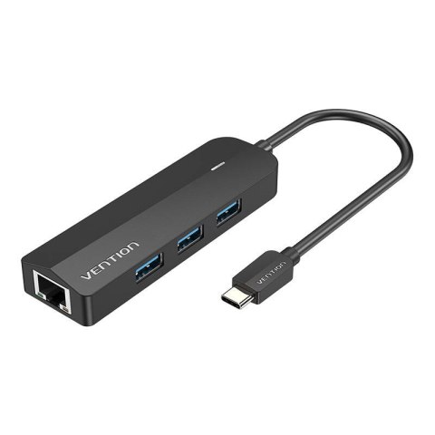 Hub USB-C na 3x USB 3.0, RJ45, Micro USB Vention TGPBB 0,15m Czarny