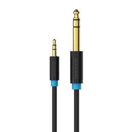 Kabel audio TRS 3,5mm na 6,35mm Vention BABBF 1m, czarny