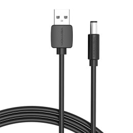 Kabel zasilający USB 2.0 do DC 5.5mm Barrel Jack 5V Vention CEYBG 1,5m (czarny)